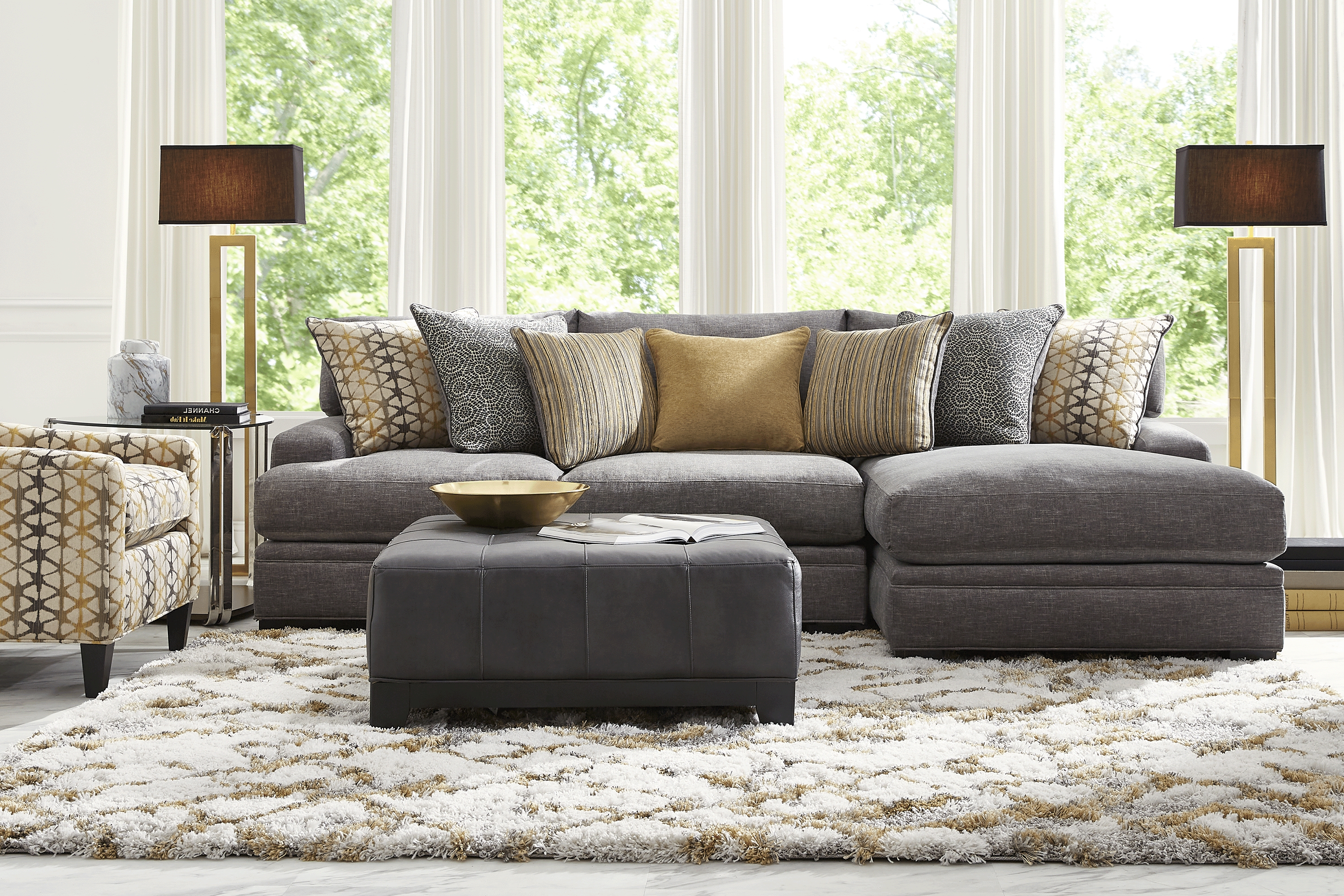 Palm Springs Silver 2 Pc Sectional - Thumbnail - Image 2