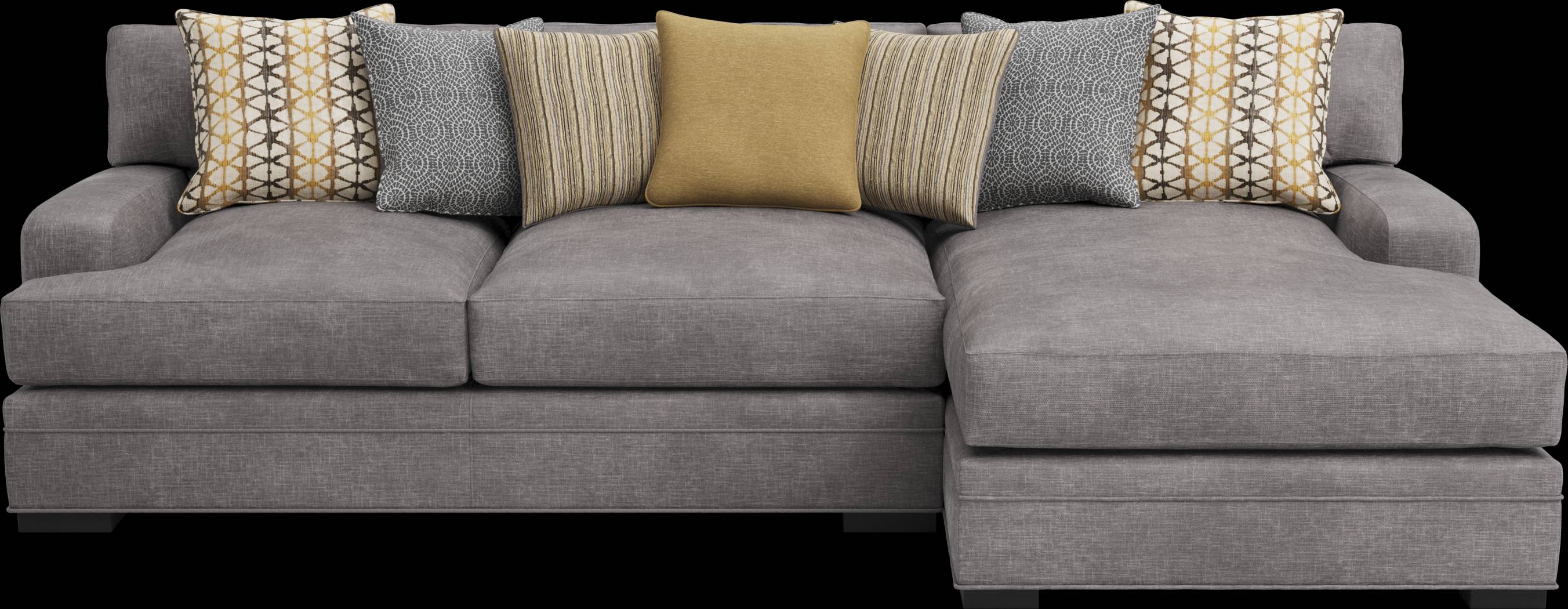 Palm Springs Silver 2 Pc Sectional - Thumbnail - Image 1