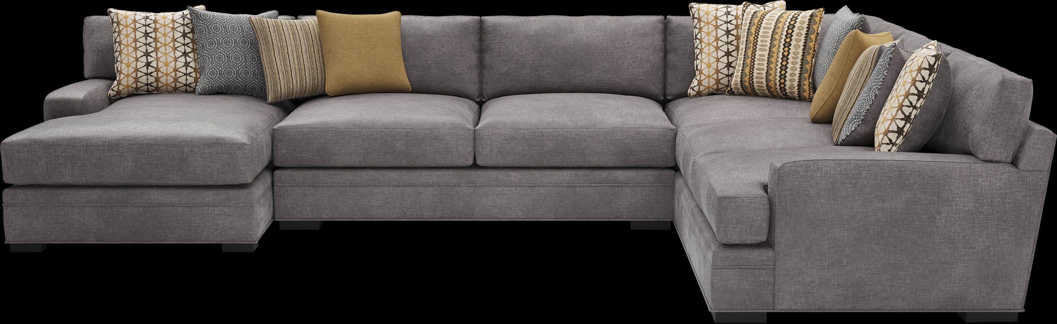 Palm Springs Silver 3 Pc Sectional - Thumbnail - Image 3