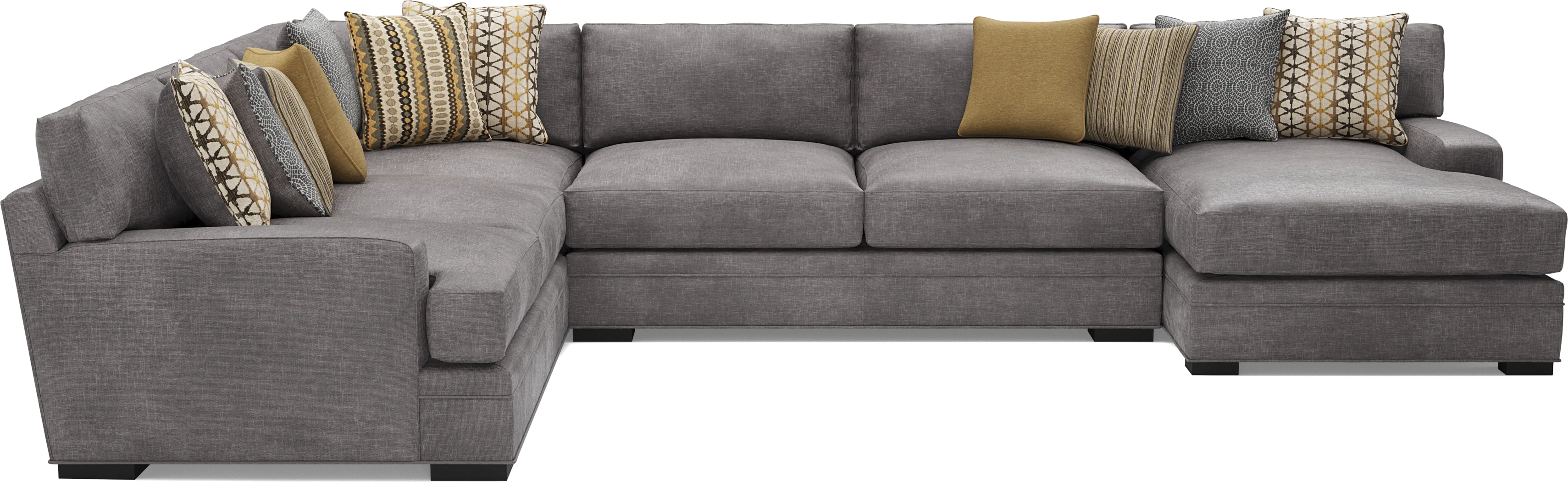 Palm Springs Silver 3 Pc Sectional - Thumbnail - Image 3