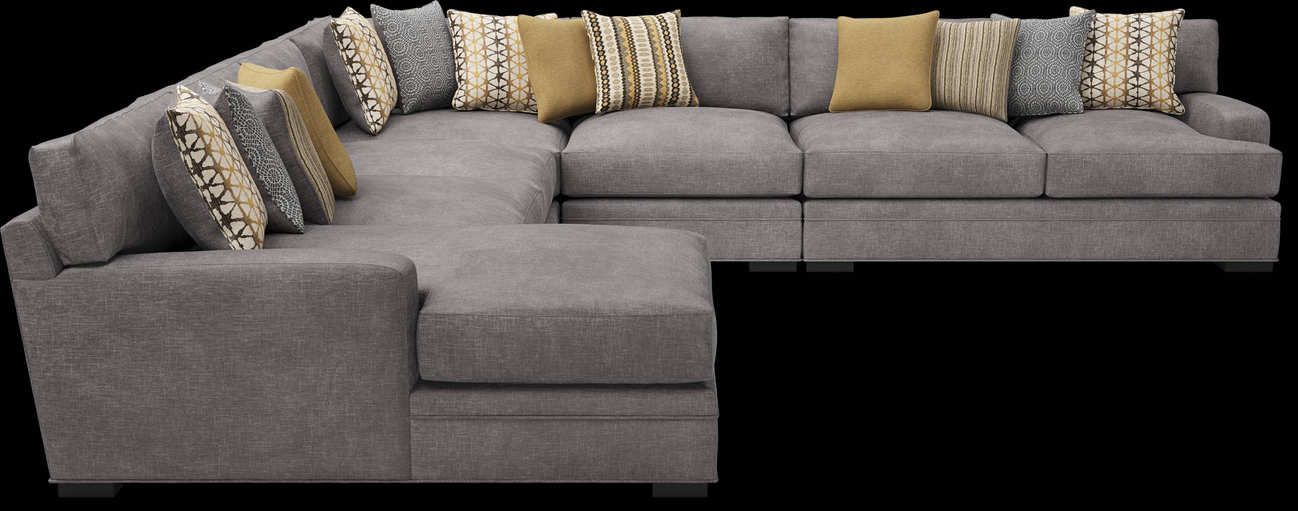 Palm Springs Silver 4 Pc Sectional - Thumbnail - Image 4