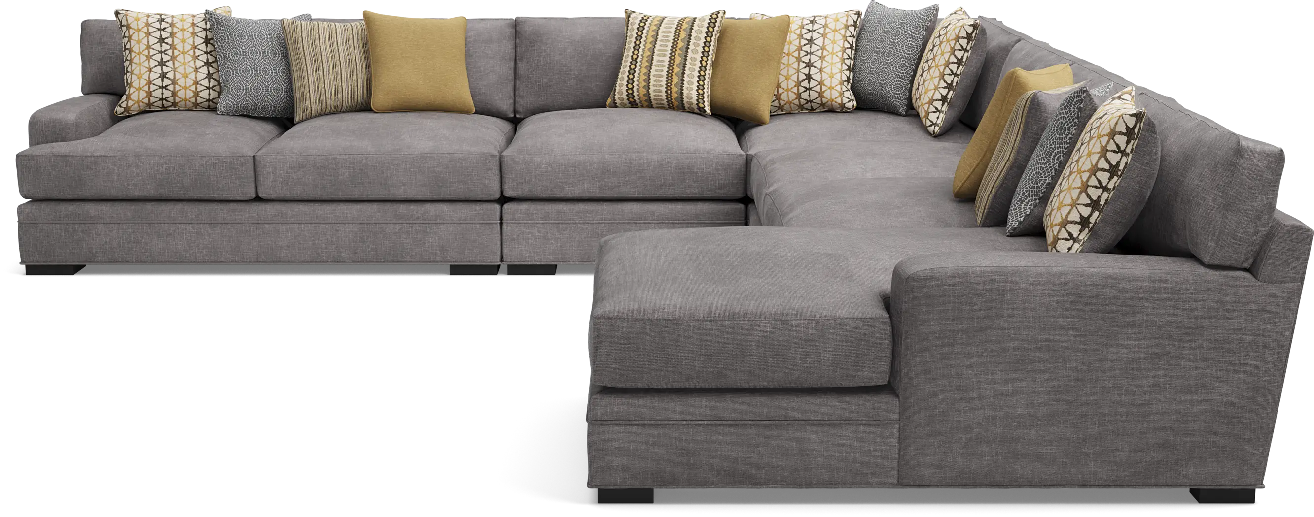 Palm Springs Silver 4 Pc Sectional - Thumbnail - Image 4