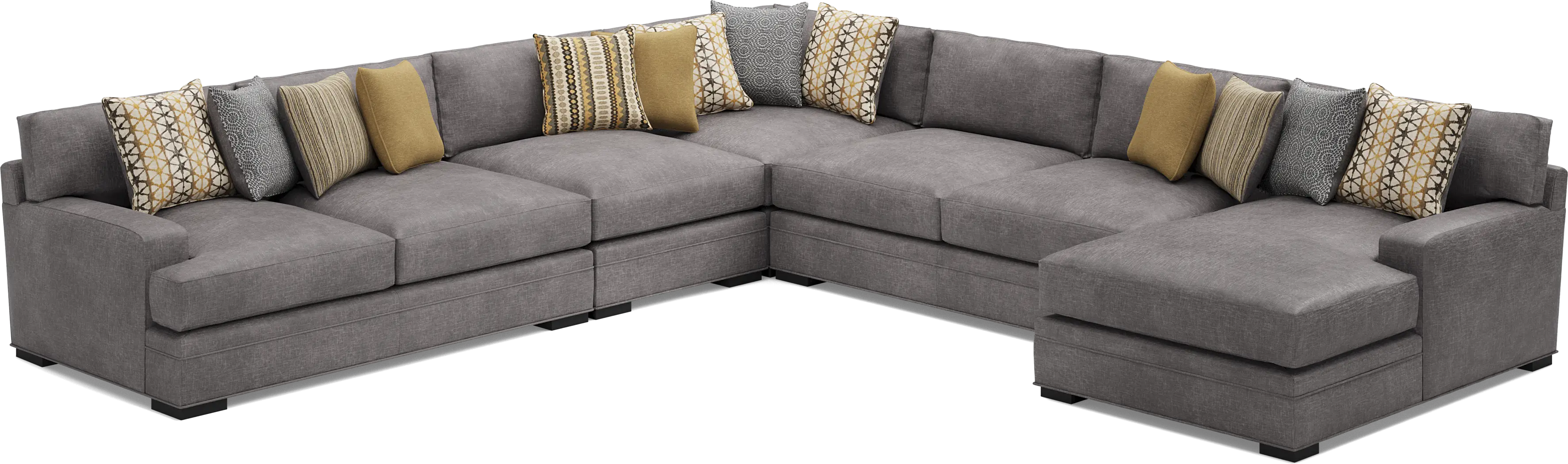 Palm Springs Silver 4 Pc Sectional - Thumbnail - Image 1