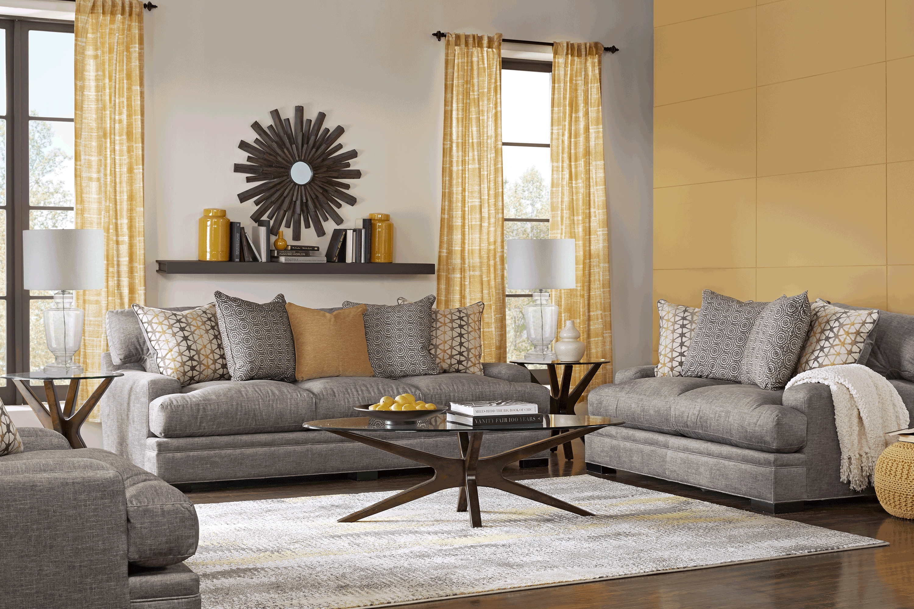 Palm Springs Silver 8 Pc Living Room - Thumbnail - Image 1
