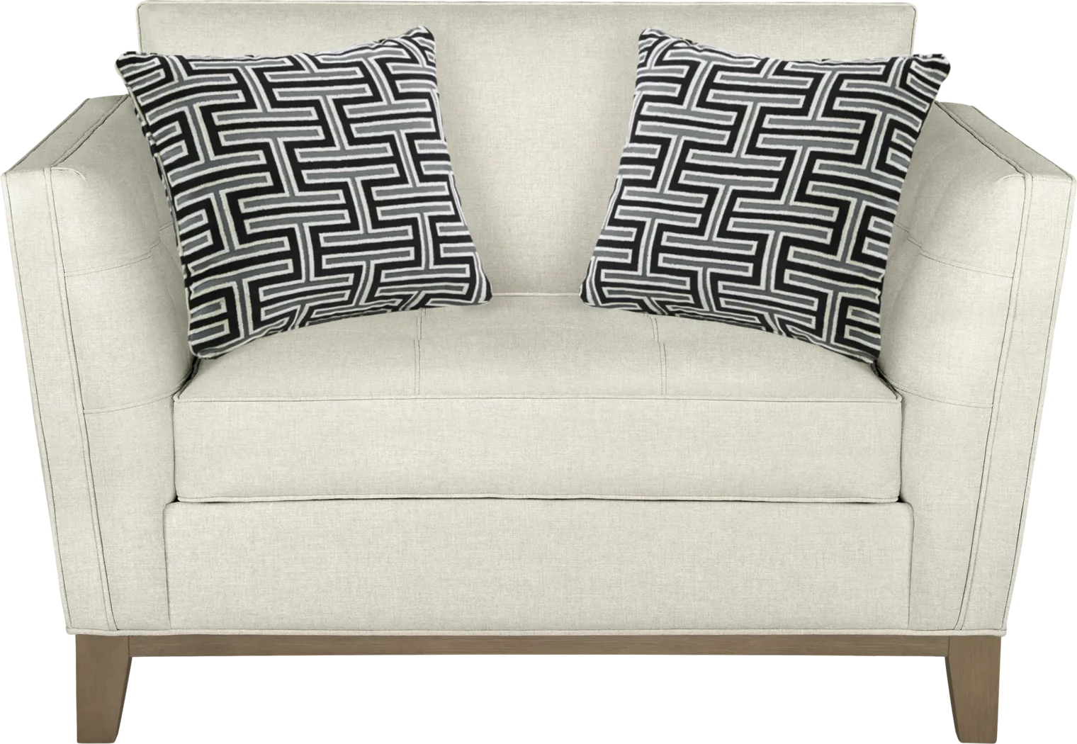 Cindy Crawford Home Park Boulevard Off-White Textured Chair - Thumbnail - Image 1