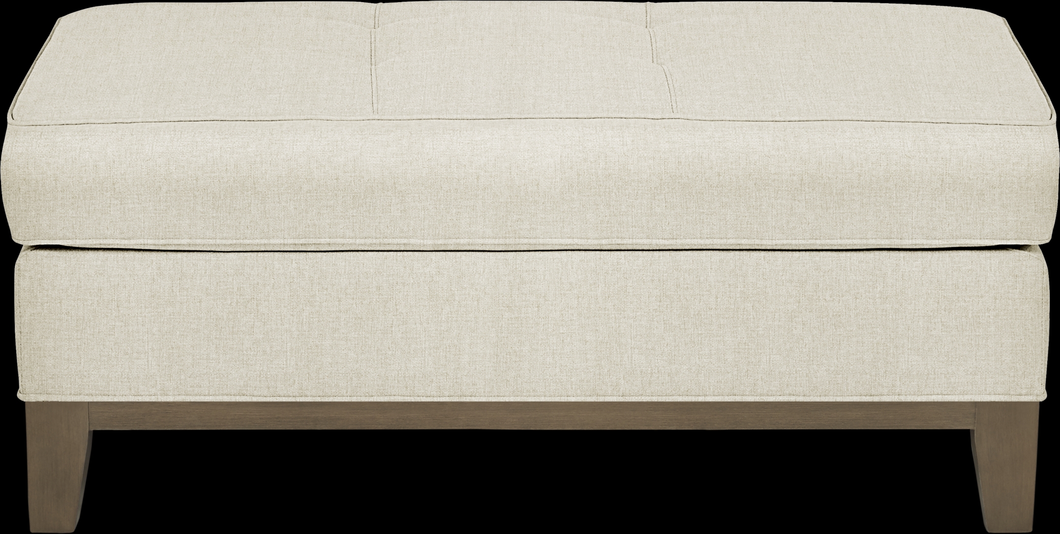 Cindy Crawford Home Park Boulevard Off-White Textured Ottoman - Thumbnail - Image 1
