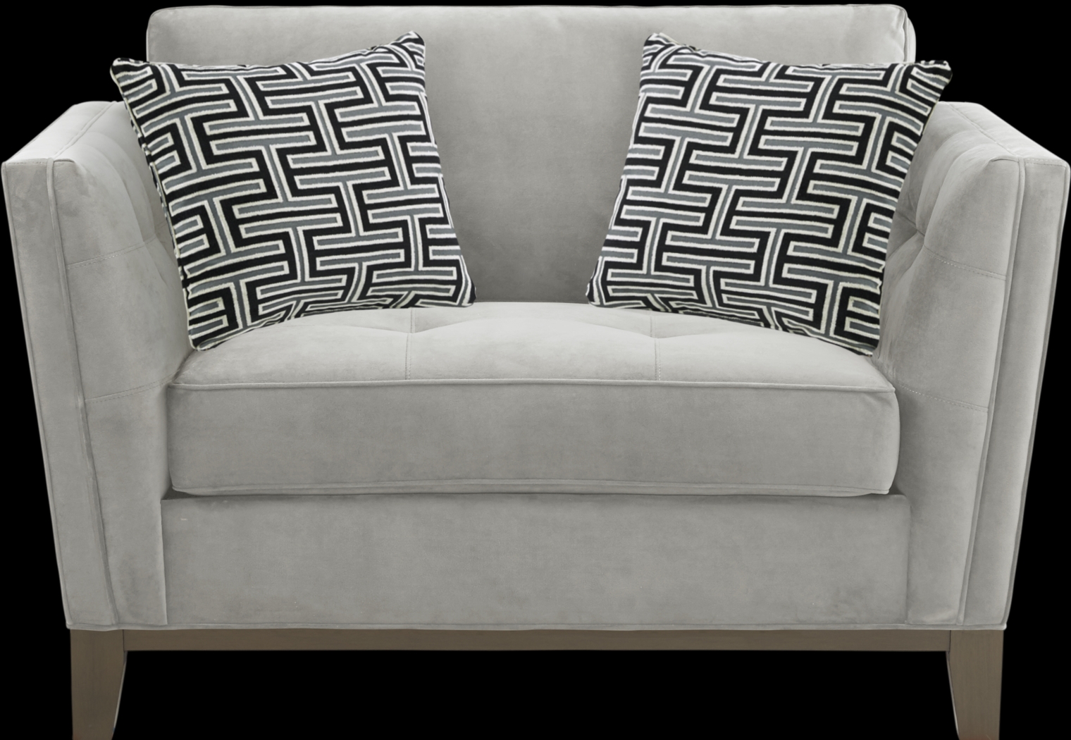 Cindy Crawford Home Park Boulevard Smoke Plush Chair - Thumbnail - Image 1