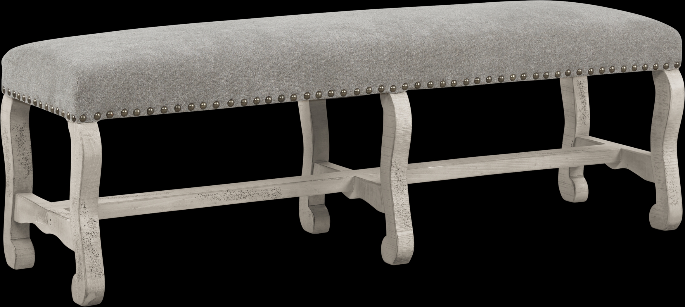 Cindy Crawford Home Pine Manor Brown Upholstered Dining Bench - Thumbnail - Image 1