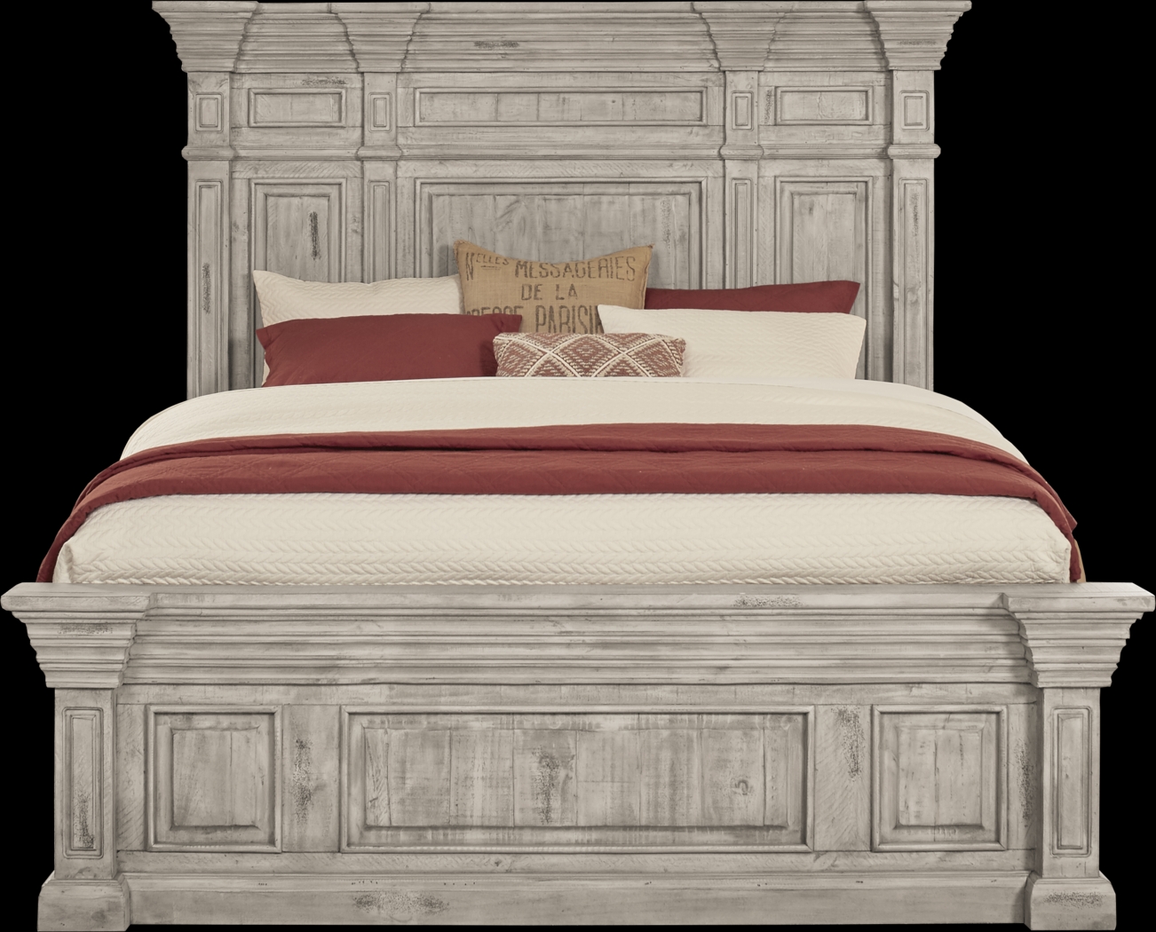 Pine Manor Gray 5 Pc King Panel Bedroom - Thumbnail - Image 3