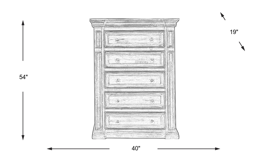 Dimension Image. Please refer to the Dimension Tab on this page for dimension details.