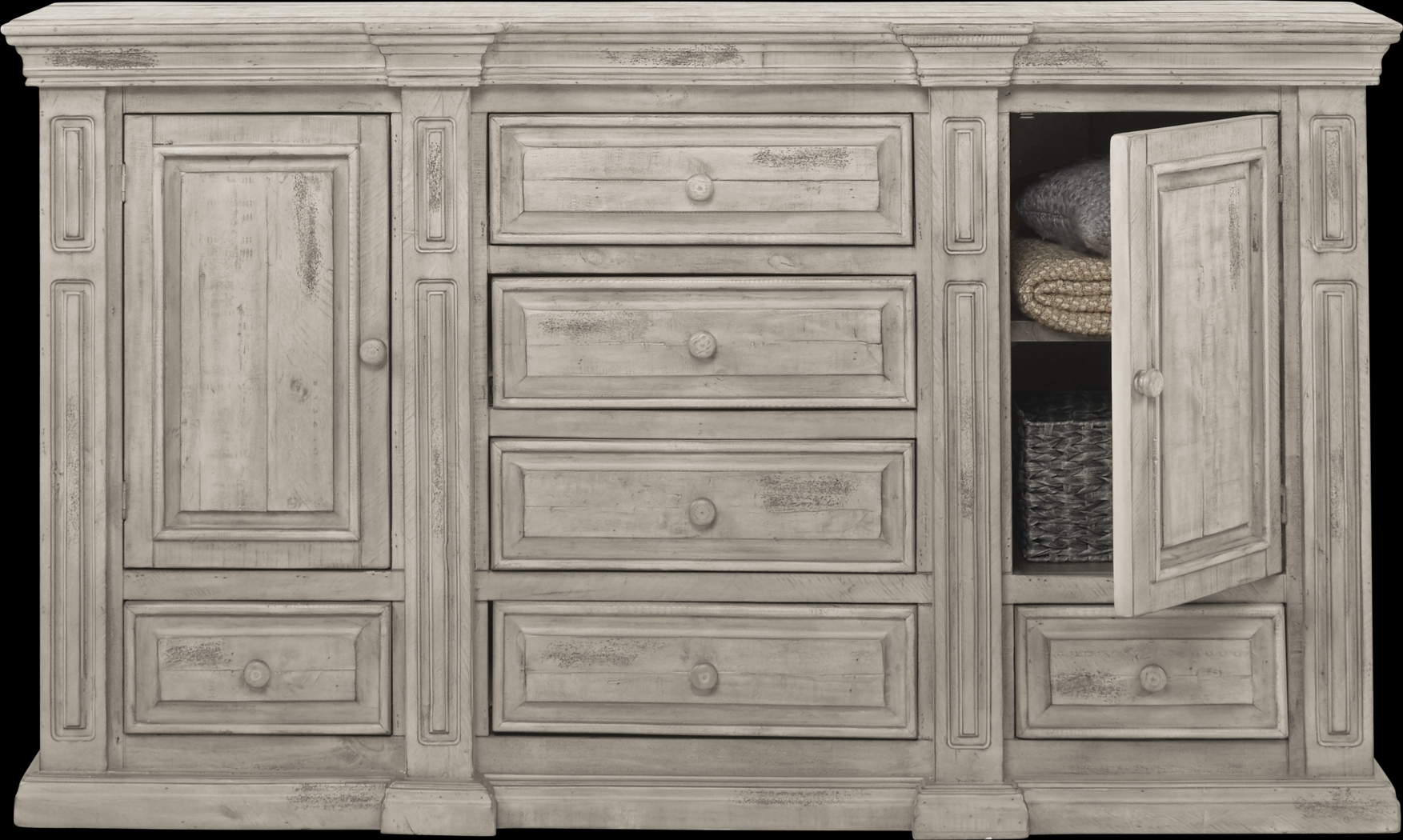 Cindy Crawford Home Pine Manor Gray 5 Pc King Panel Bedroom - Thumbnail - Image 6