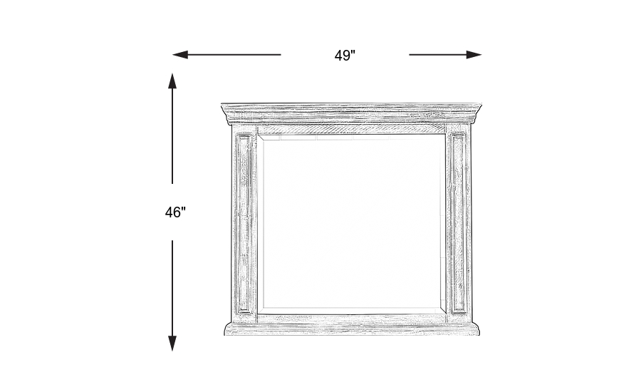 Dimension Image. Please refer to the Dimension Tab on this page for dimension details.