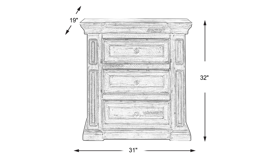 Dimension Image. Please refer to the Dimension Tab on this page for dimension details.