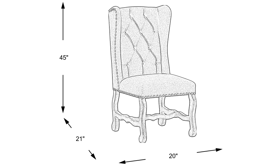 Dimension Image. Please refer to the Dimension Tab on this page for dimension details.