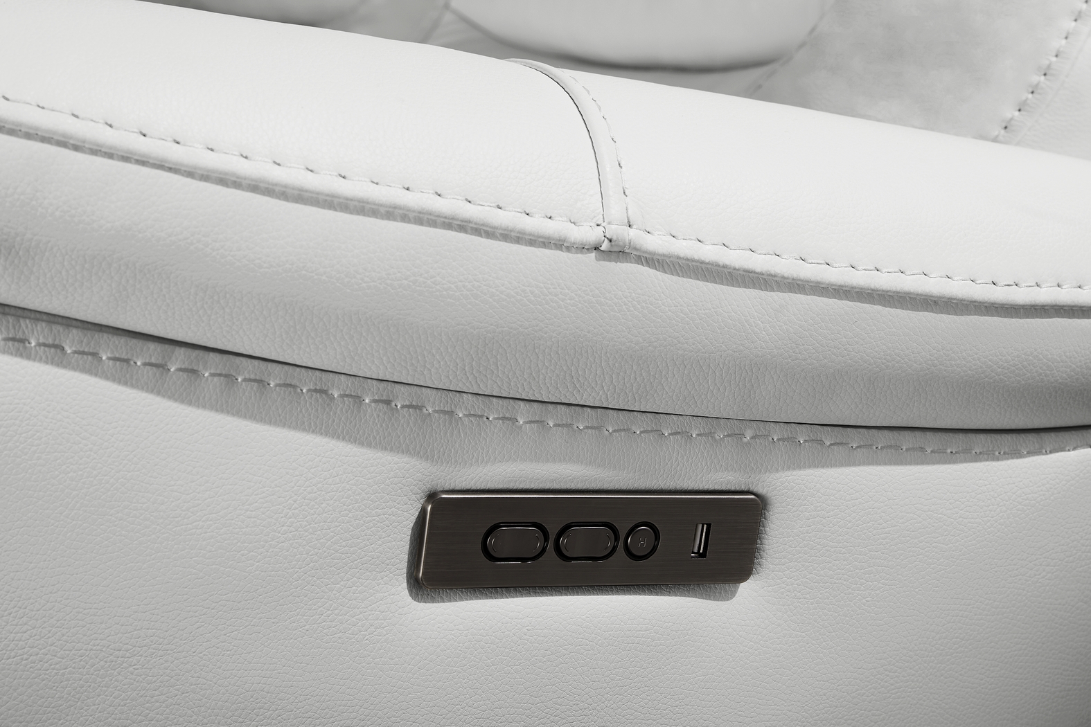 Regis Park Gray Leather 9 Pc Dual Power Reclining Sectional Living Room - Thumbnail - Image 7