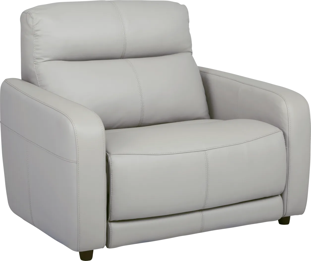 Cindy Crawford Home Salento Gray Leather Power Recliner - Thumbnail - Image 1
