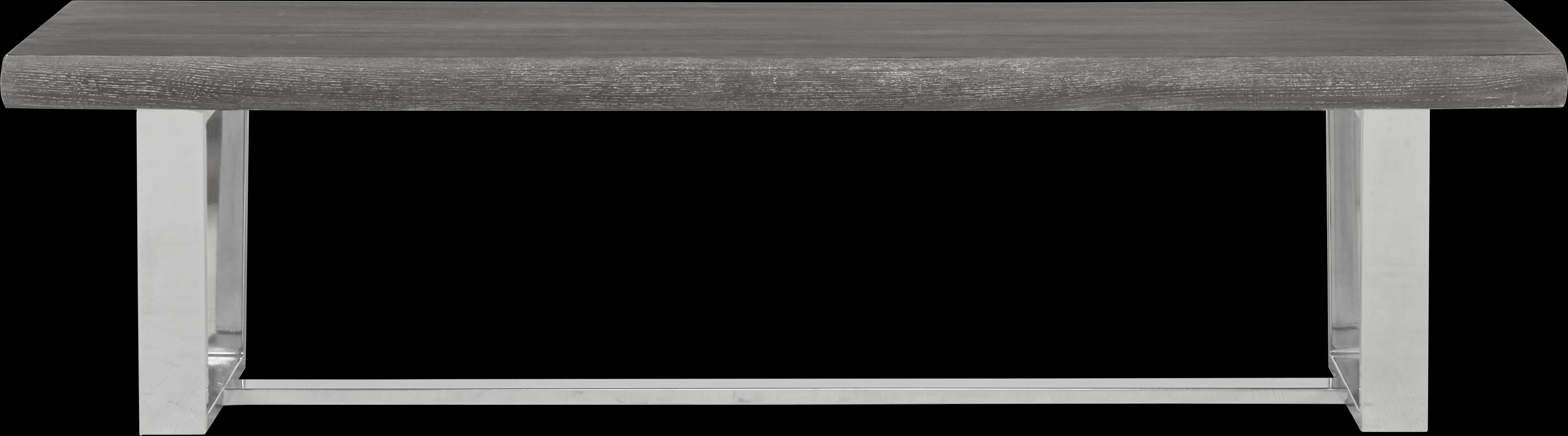 San Francisco Gray 6 Pc Dining Room with Bench and Brown Side Chairs - Thumbnail - Image 4