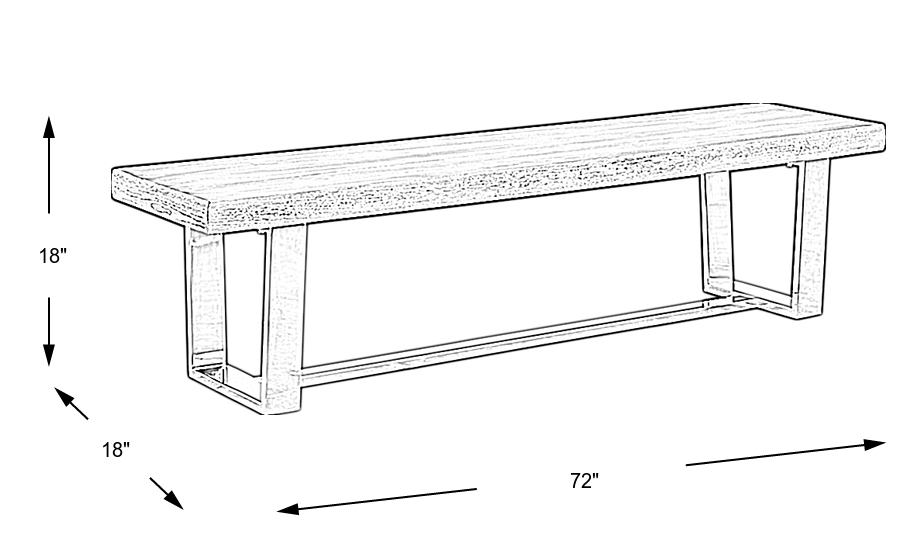 Dimension Image. Please refer to the Dimension Tab on this page for dimension details.