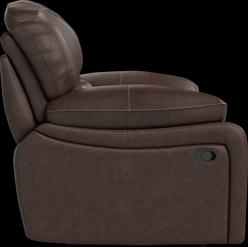 San Gabriel Brown Leather Power Reclining Sofa - Thumbnail - Image 4