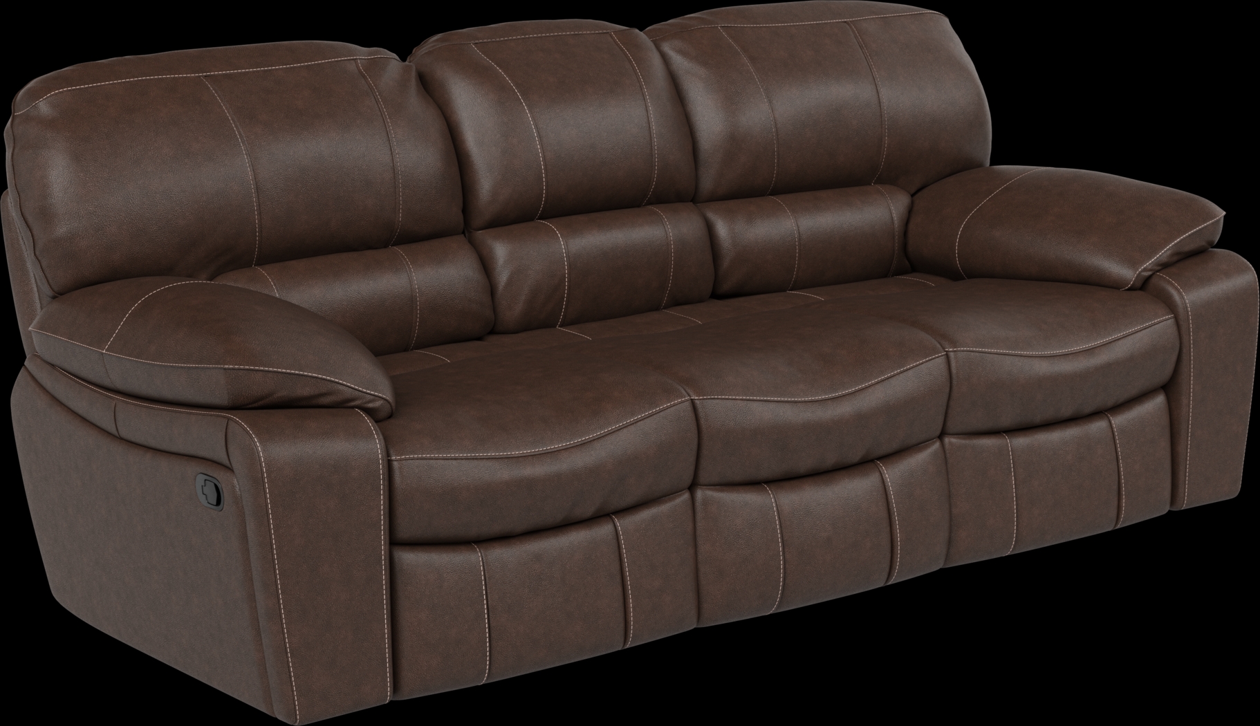 San Gabriel Brown Leather 7 Pc Reclining Living Room - Thumbnail - Image 3