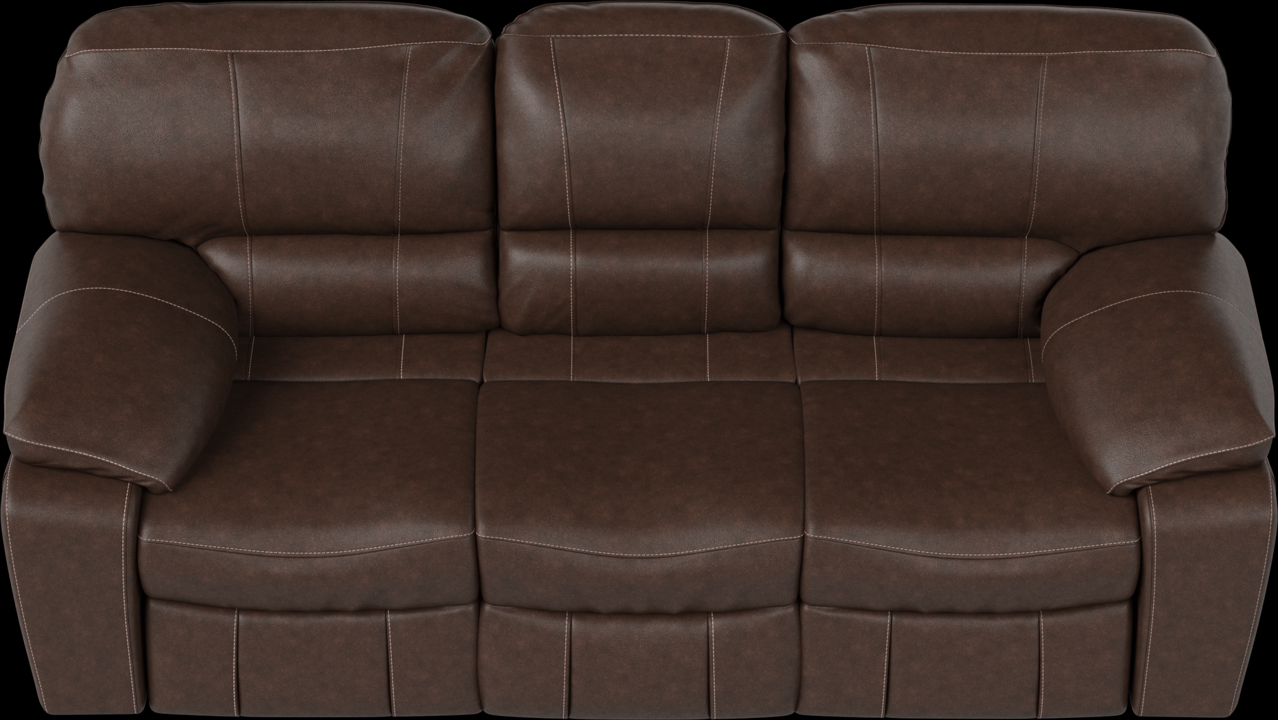 San Gabriel Brown Leather 7 Pc Reclining Living Room - Thumbnail - Image 4