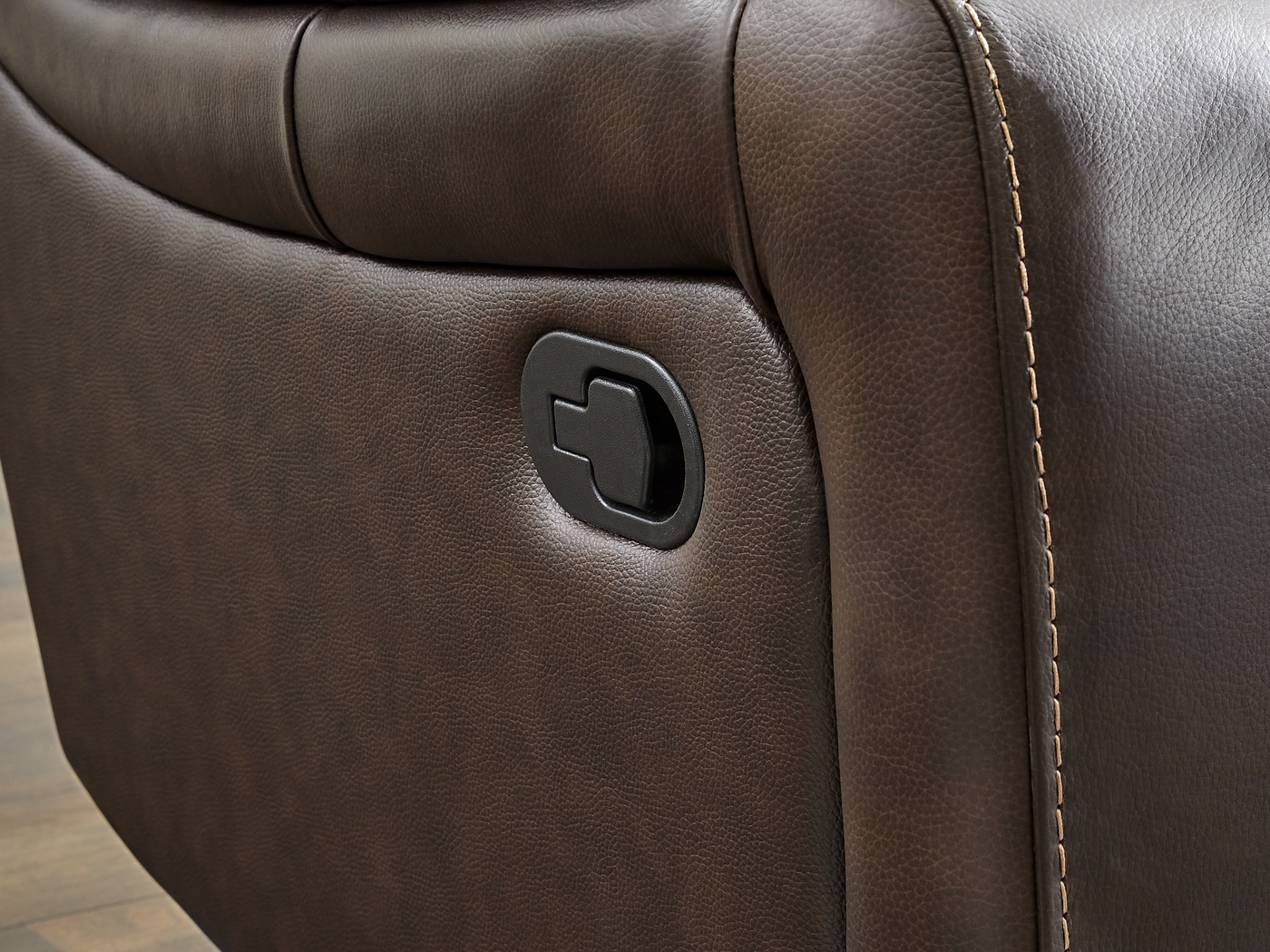 San Gabriel Brown Leather 7 Pc Reclining Living Room - Thumbnail - Image 5