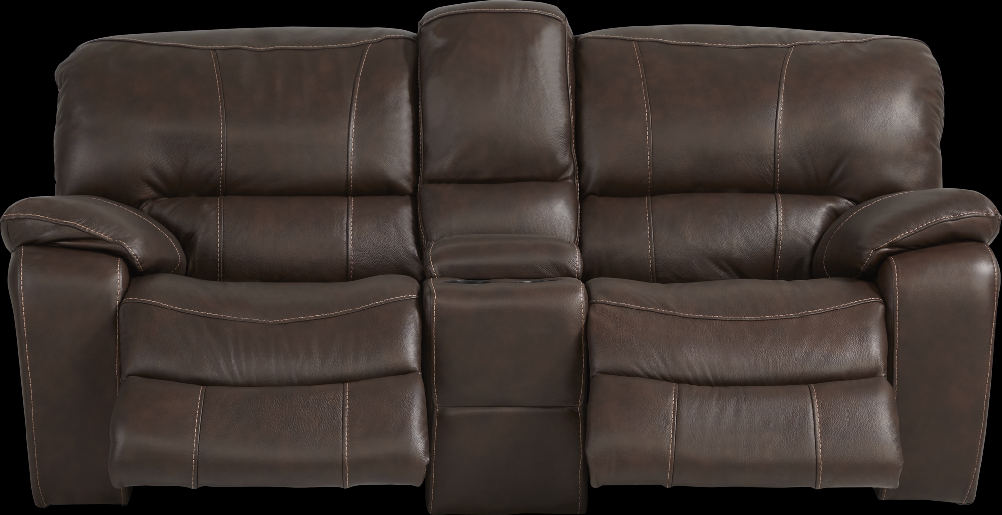 San Gabriel Brown Leather 7 Pc Reclining Living Room - Thumbnail - Image 7