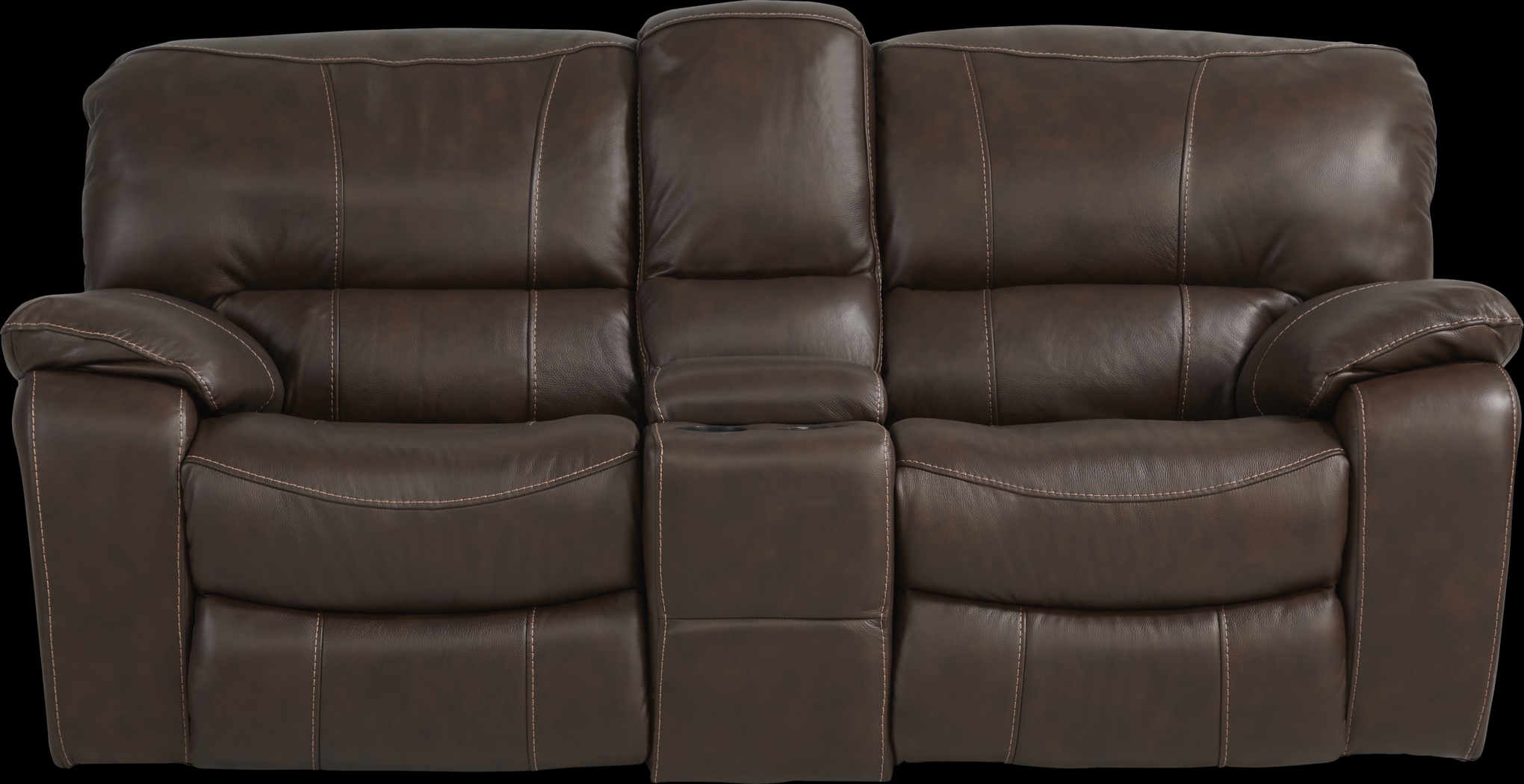 San Gabriel Brown Leather 7 Pc Reclining Living Room - Thumbnail - Image 6