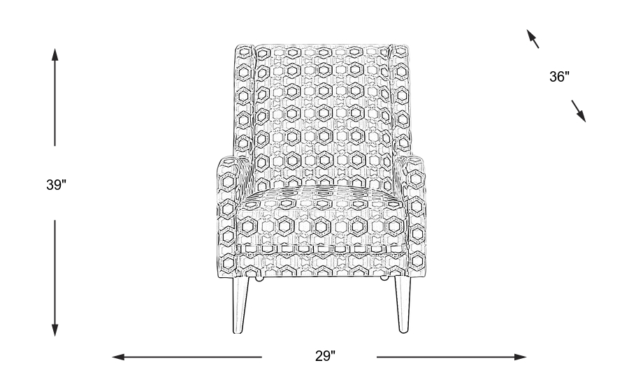 Dimension Image. Please refer to the Dimension Tab on this page for dimension details.