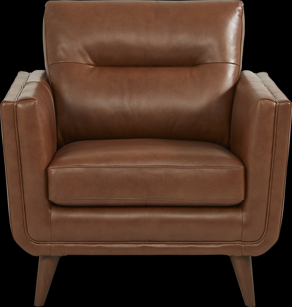 Cindy Crawford Home San Salerno Saddle Leather Chair - Thumbnail - Image 3