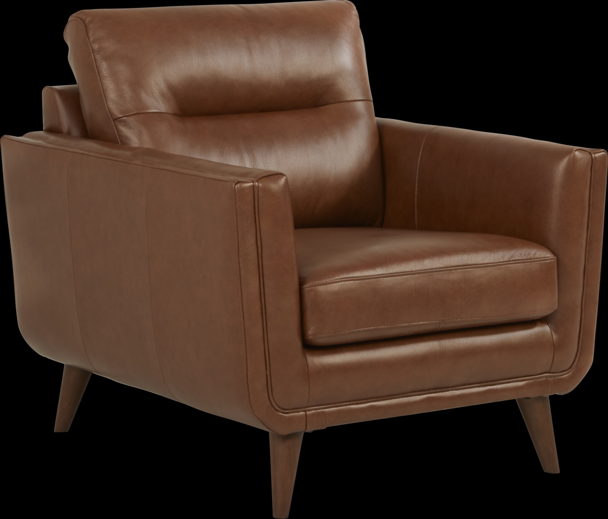Cindy Crawford Home San Salerno Saddle Leather Chair - Thumbnail - Image 1