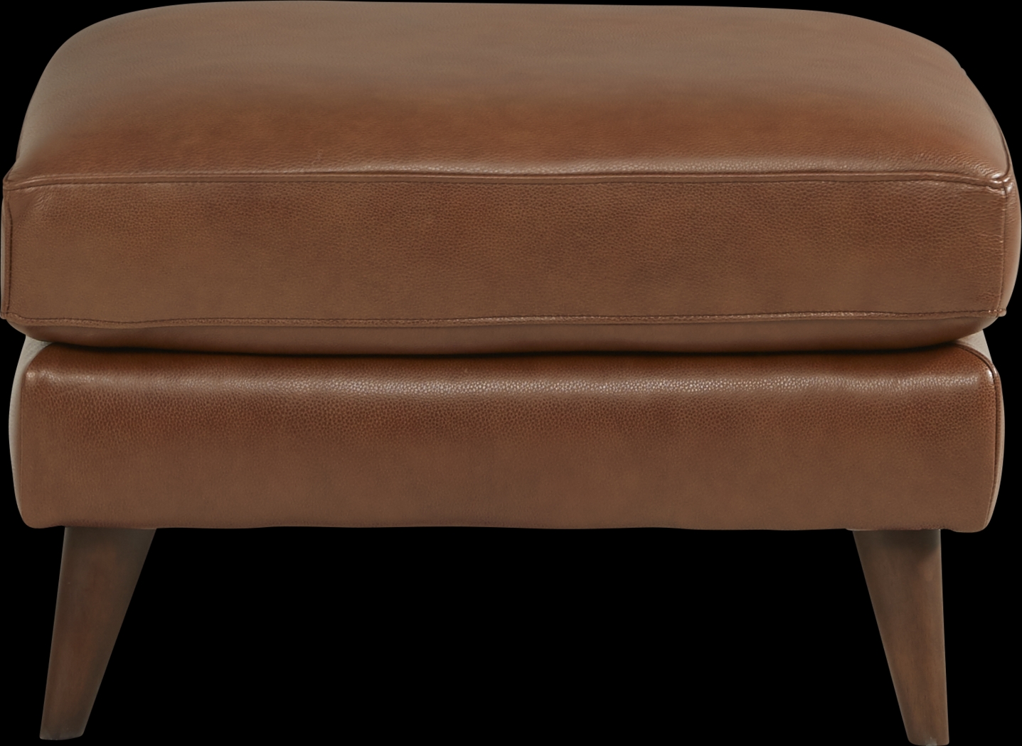 Cindy Crawford Home San Salerno Saddle Leather Ottoman - Thumbnail - Image 2