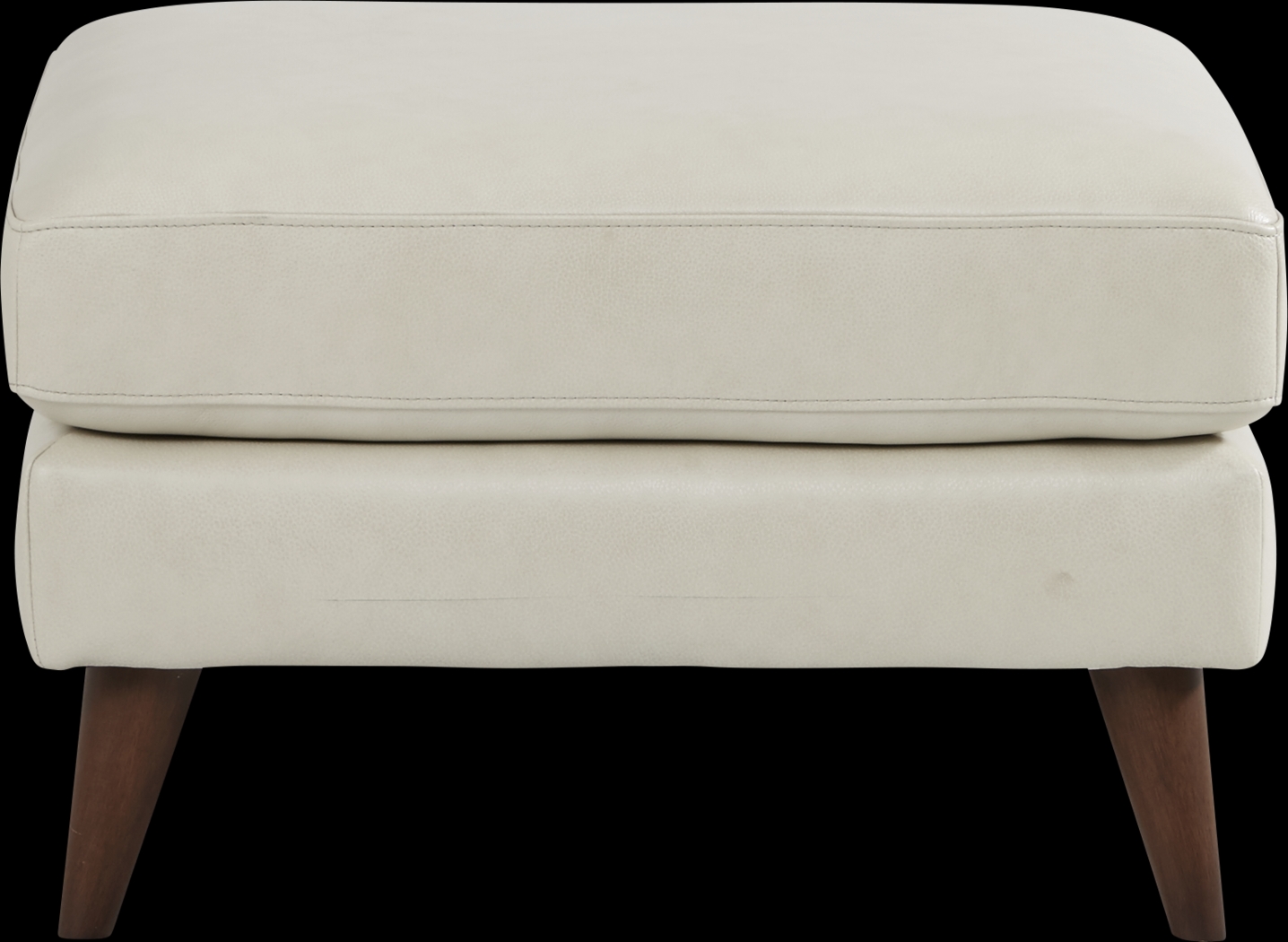 Cindy Crawford Home San Salerno Stone Leather Ottoman - Thumbnail - Image 2