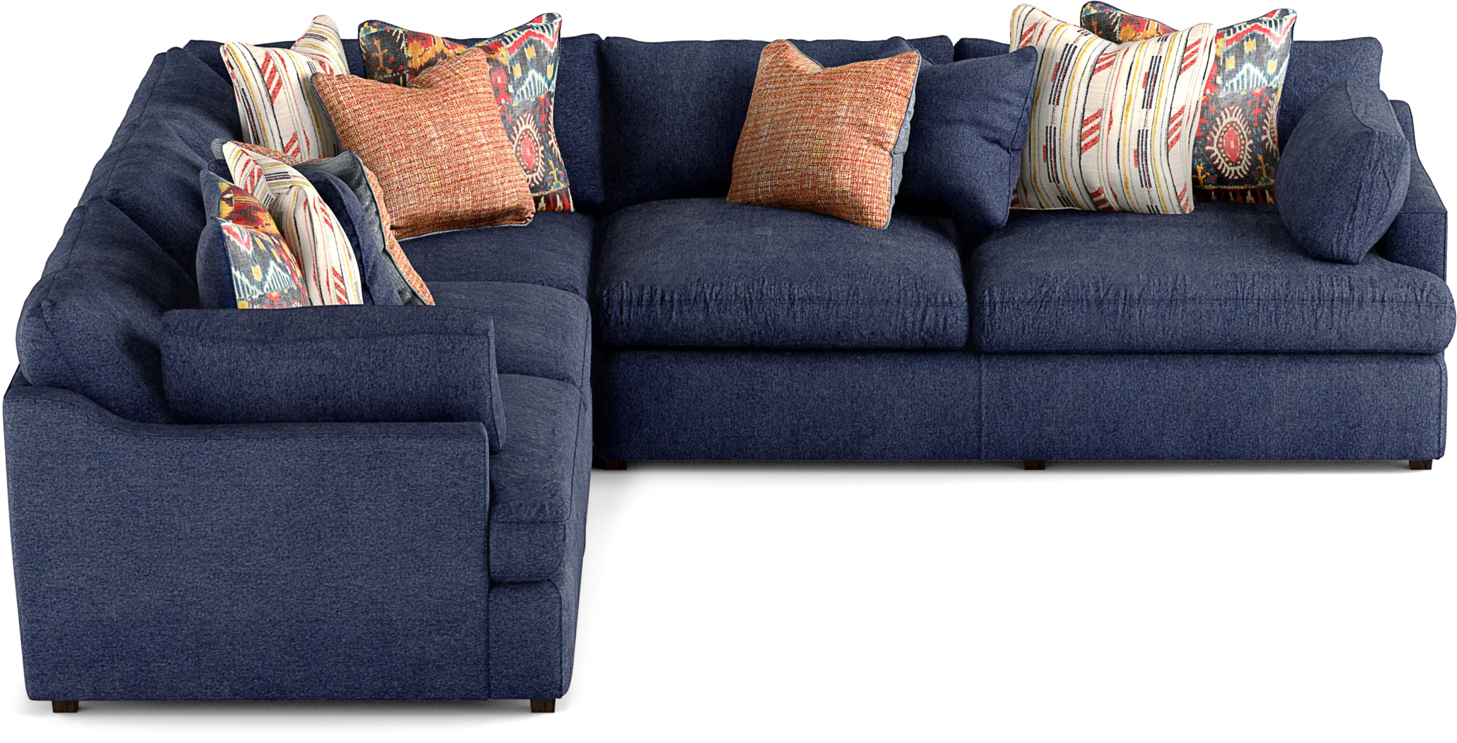Cindy Crawford Home Scottsdale Navy 3 Pc Sectional - Thumbnail - Image 3
