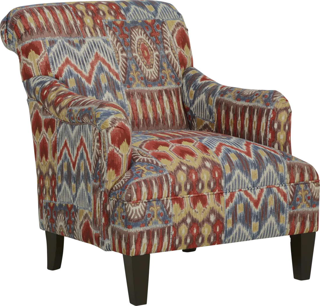 Cindy Crawford Home Scottsdale Ridge Red Accent Chair - Thumbnail - Image 2