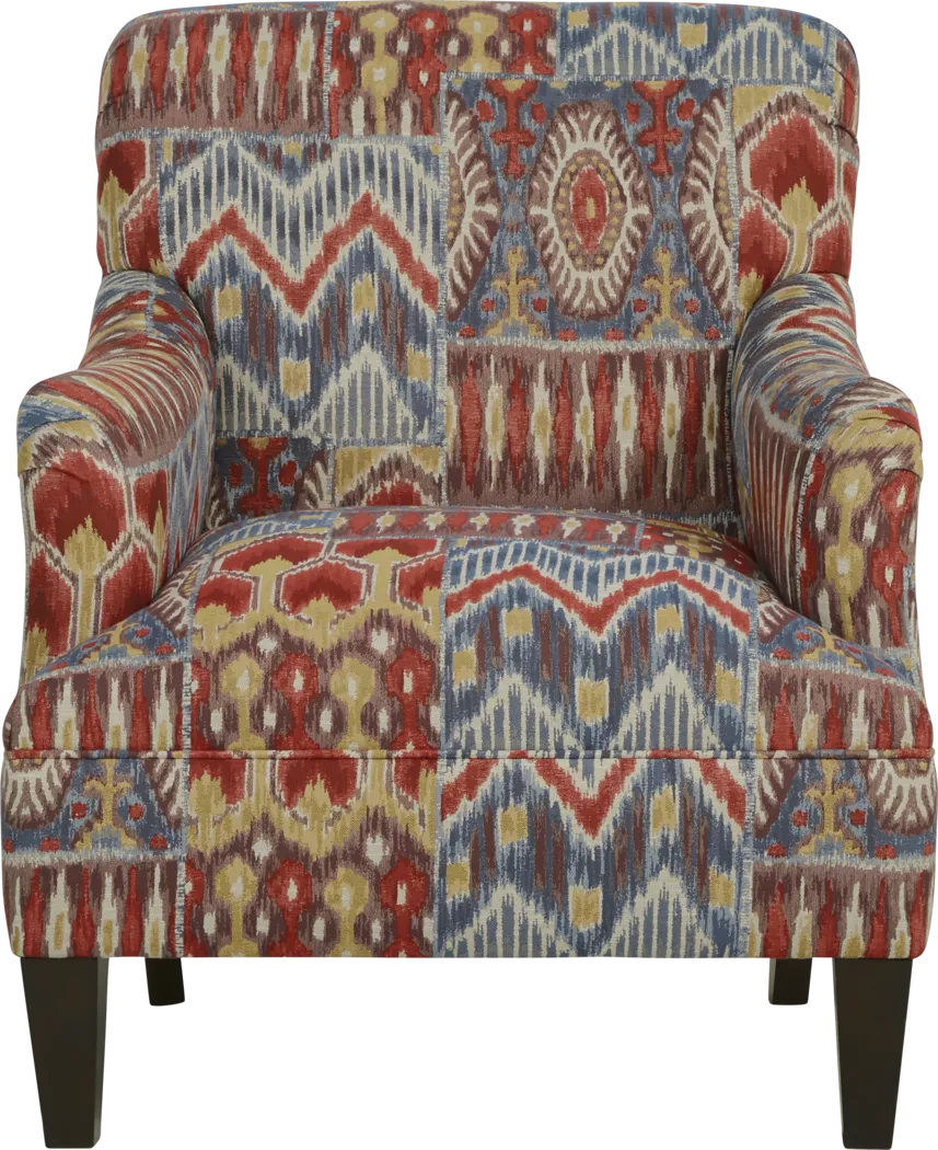 Cindy Crawford Home Scottsdale Ridge Red Accent Chair - Thumbnail - Image 1