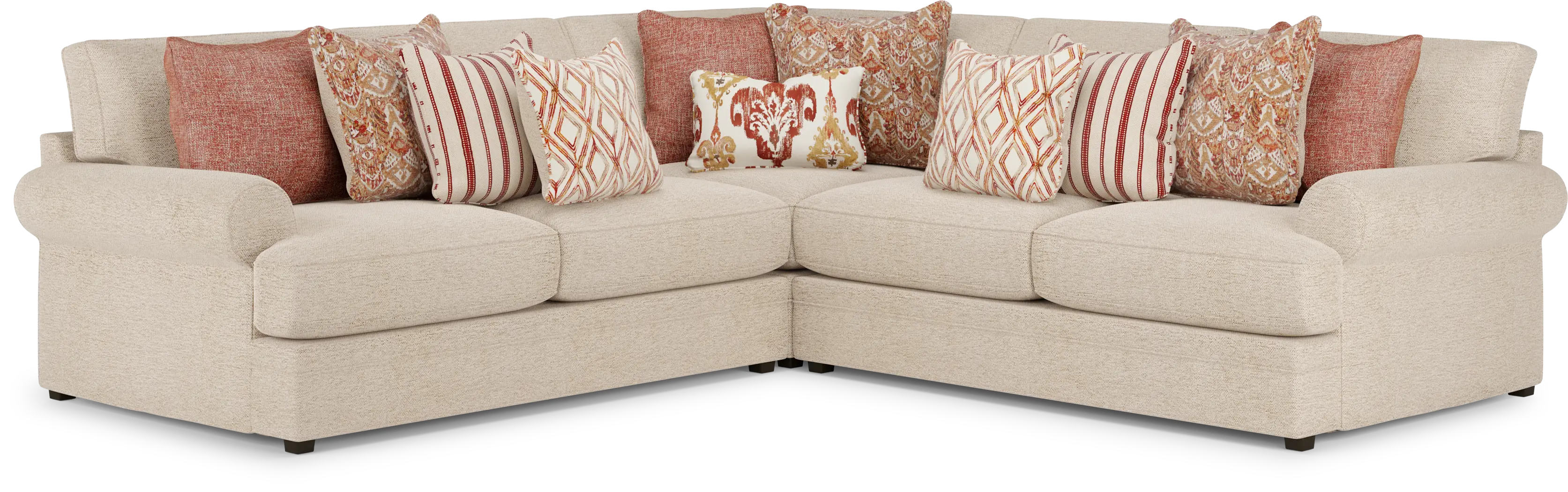 Cindy Crawford Home Scottsdale Square Beige 3 Pc Sectional - Thumbnail - Image 1