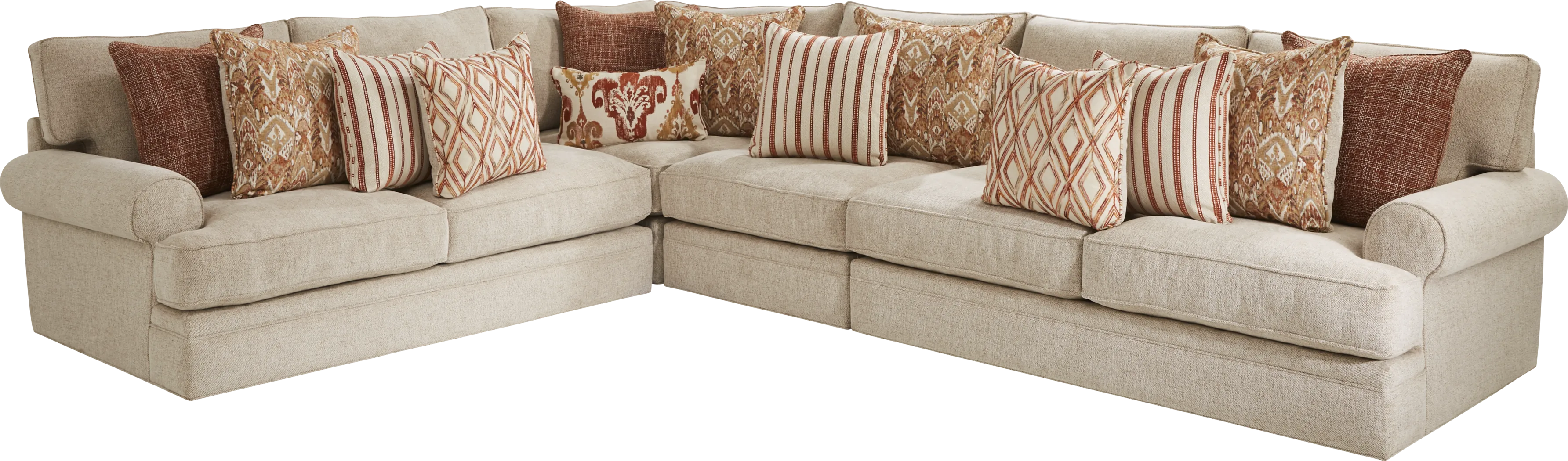 Cindy Crawford Home Scottsdale Square Beige 4 Pc Sectional - Thumbnail - Image 1
