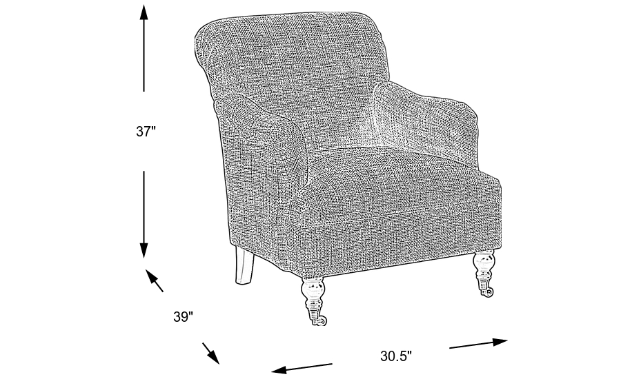 Dimension Image. Please refer to the Dimension Tab on this page for dimension details.