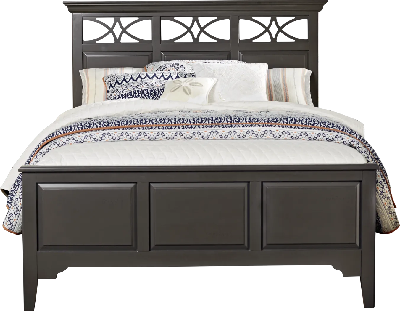 Cindy Crawford Home Seaside Gray 3 Pc Queen Panel Bed - Thumbnail - Image 1