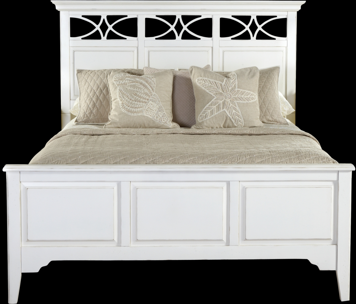 Cindy Crawford Home Seaside White 3 Pc King Panel Bed - Thumbnail - Image 1