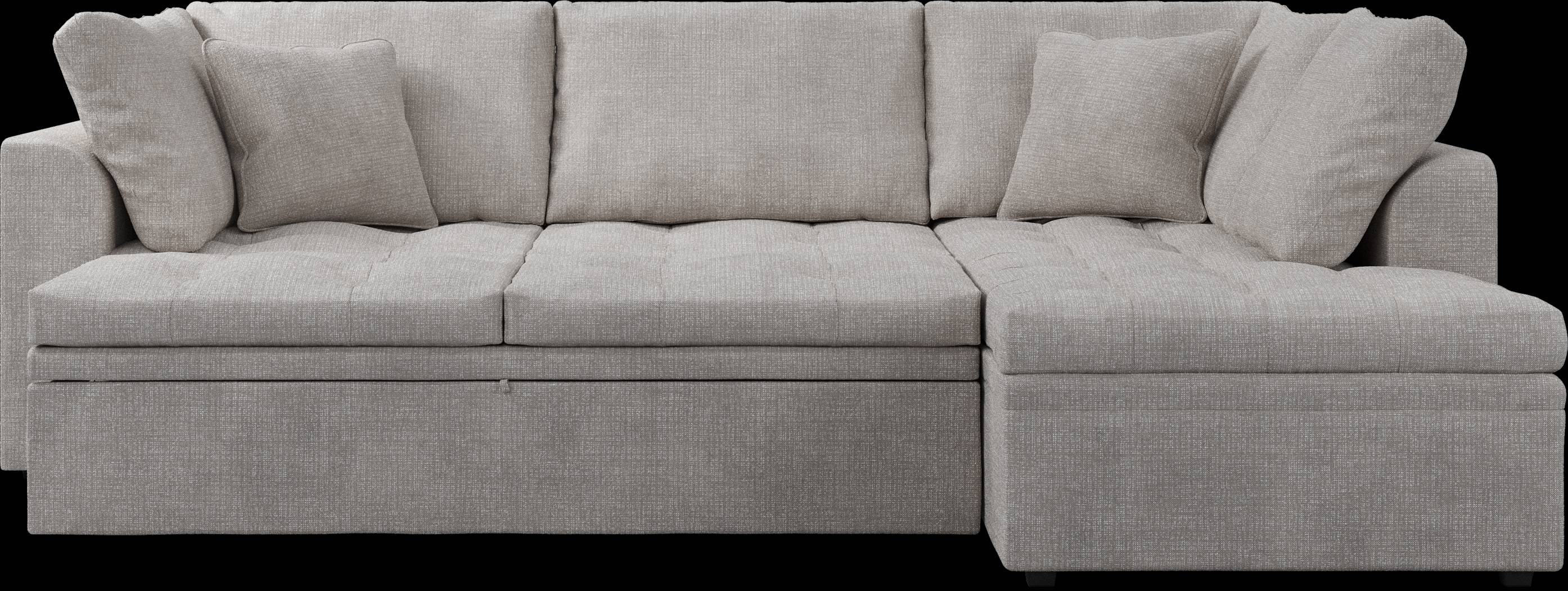 Sheridan Square Gray 2 Pc Sleeper Sectional - Thumbnail - Image 3