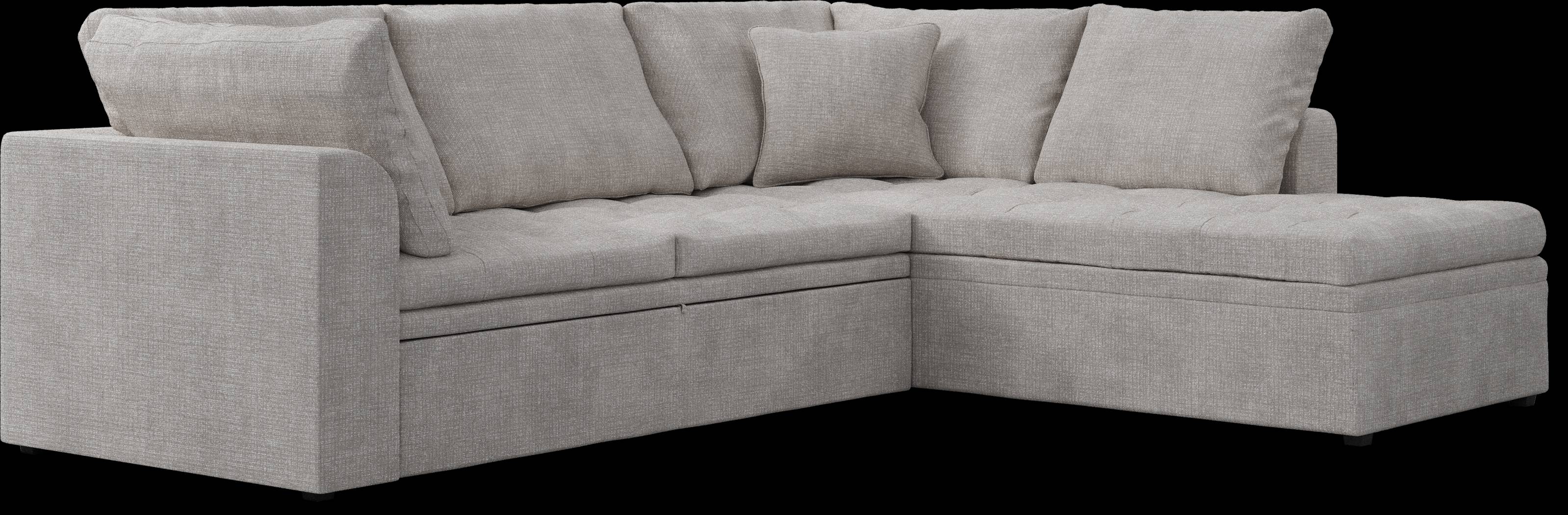 Sheridan Square Gray 2 Pc Sleeper Sectional - Thumbnail - Image 4