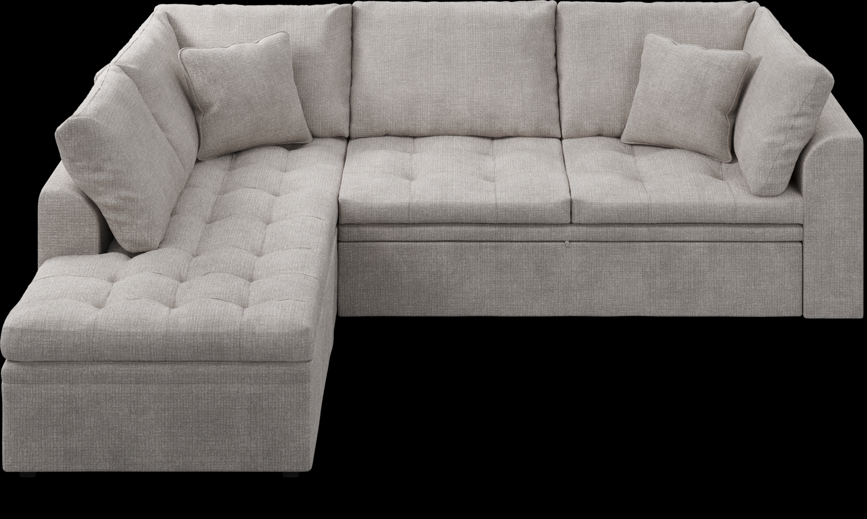 Sheridan Square Gray 4 Pc Sleeper Sectional Living Room - Thumbnail - Image 6