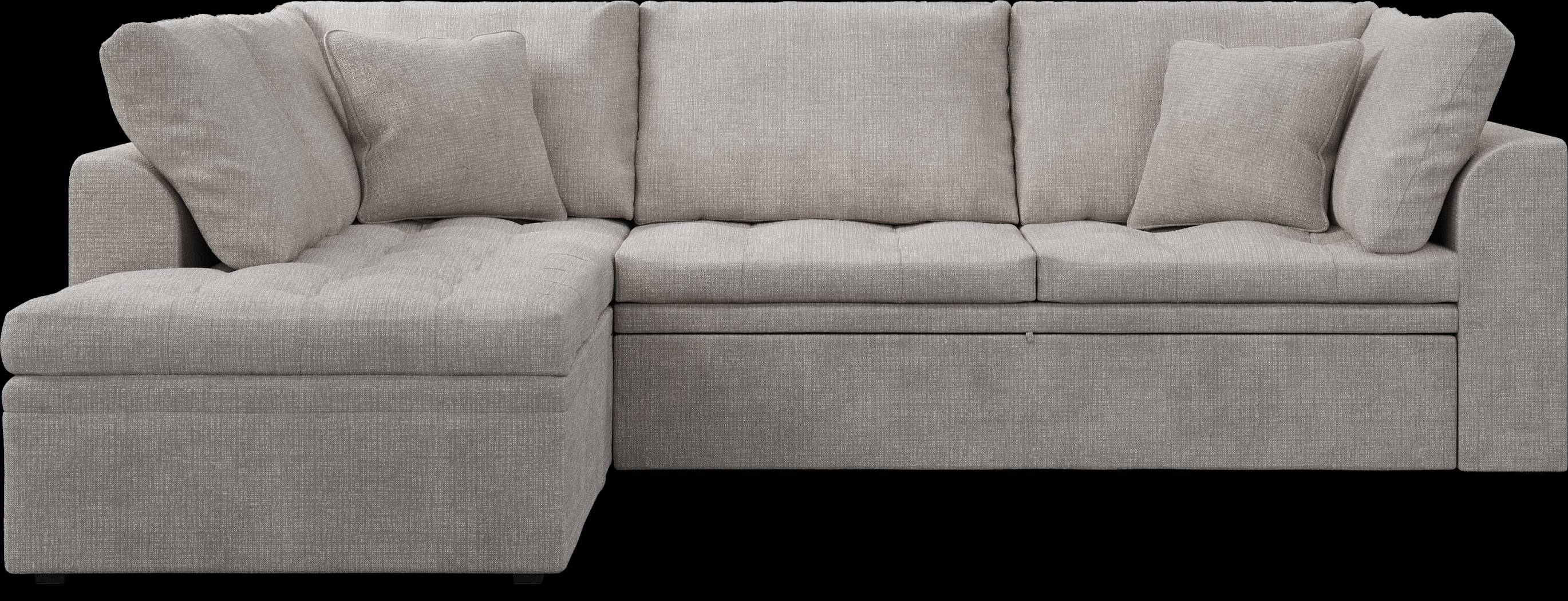 Sheridan Square Gray 4 Pc Sleeper Sectional Living Room - Thumbnail - Image 2