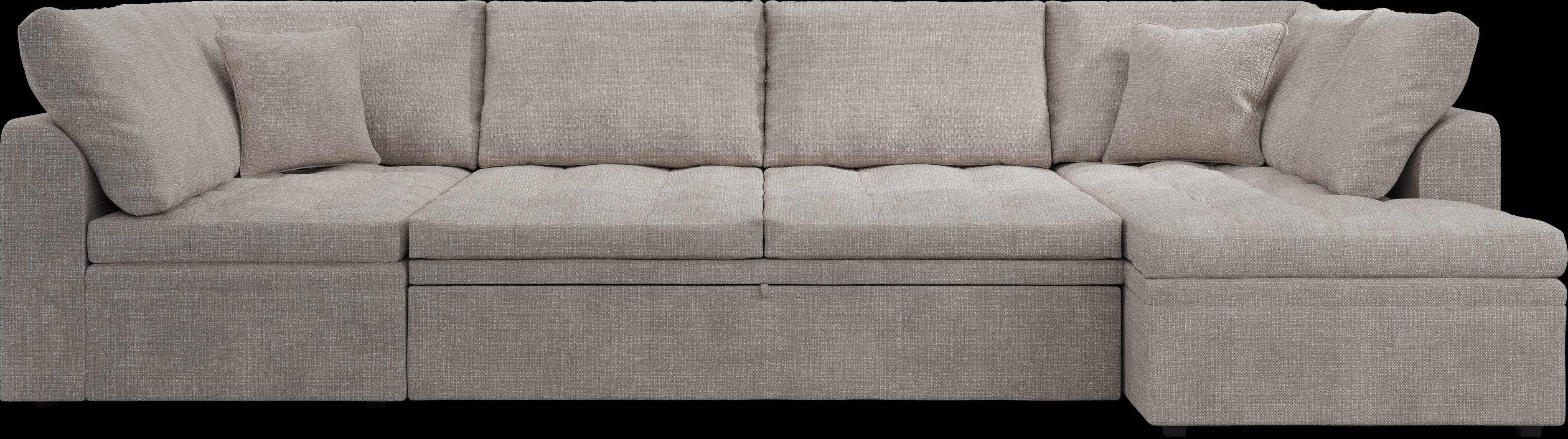 Sheridan Square Gray 3 Pc Sleeper Sectional - Thumbnail - Image 3