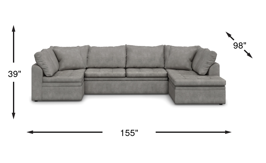 Cindy Crawford Sheridan Square Gray Polyester Fabric 3 Pc