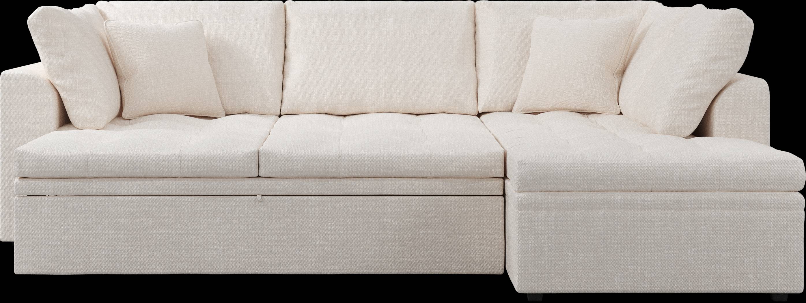 Cindy Crawford Home Sheridan Square Off-White 5 Pc Sleeper Sectional Living Room - Thumbnail - Image 4