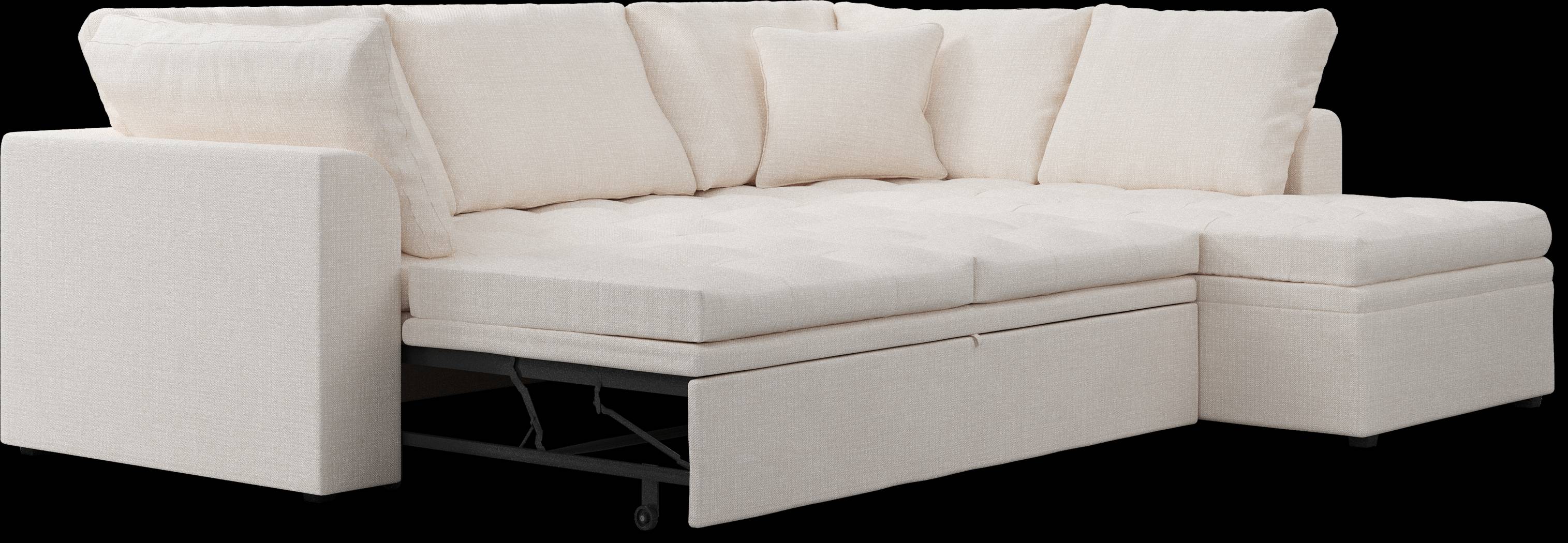 Cindy Crawford Home Sheridan Square Off-White 5 Pc Sleeper Sectional Living Room - Thumbnail - Image 6