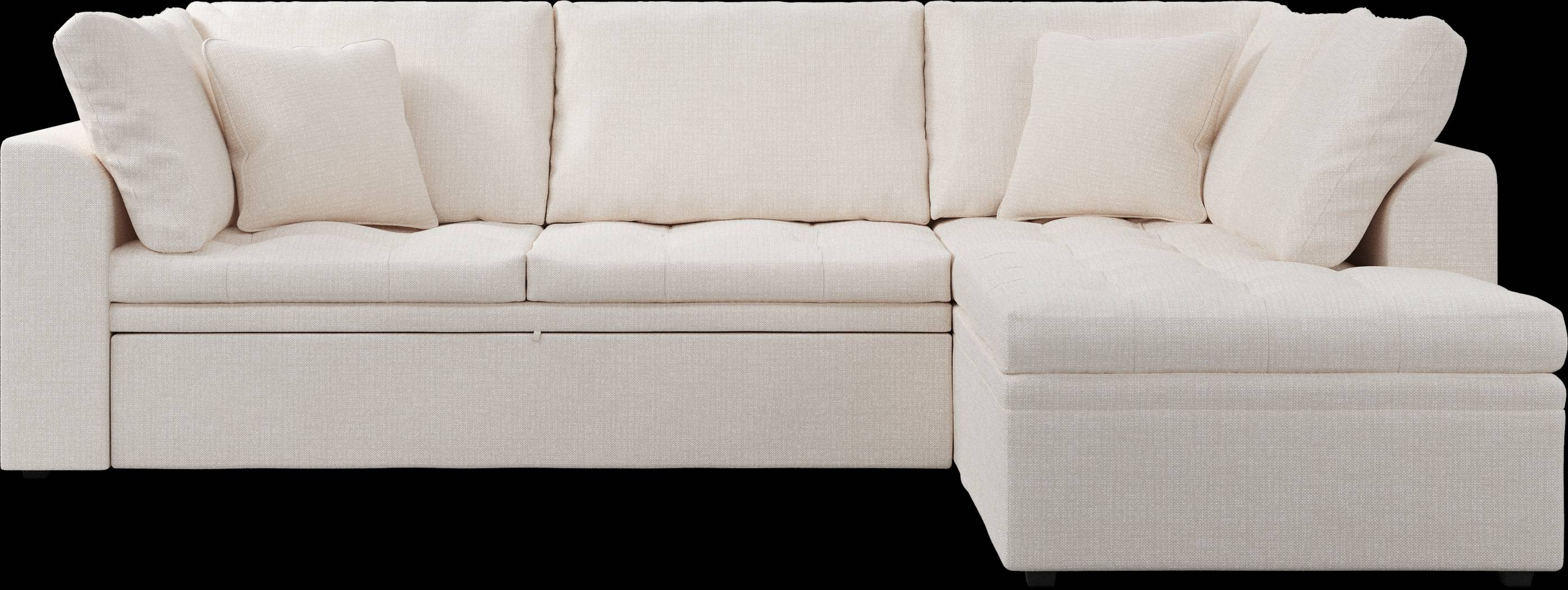 Cindy Crawford Home Sheridan Square Off-White 5 Pc Sleeper Sectional Living Room - Thumbnail - Image 3